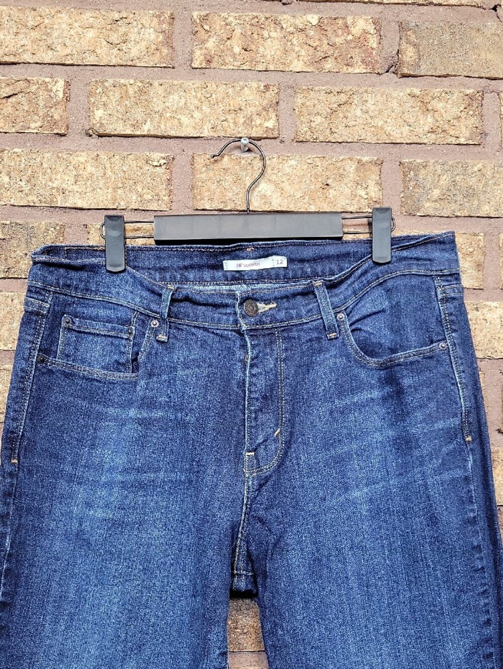 Levi 515 Bootcut Dark Blue Bootcut Denim Jeans Stretch Size 12 - Picture 3 of 11
